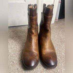 Frye Brown Leather Women's Paige Ankle riding Boots SZ 10